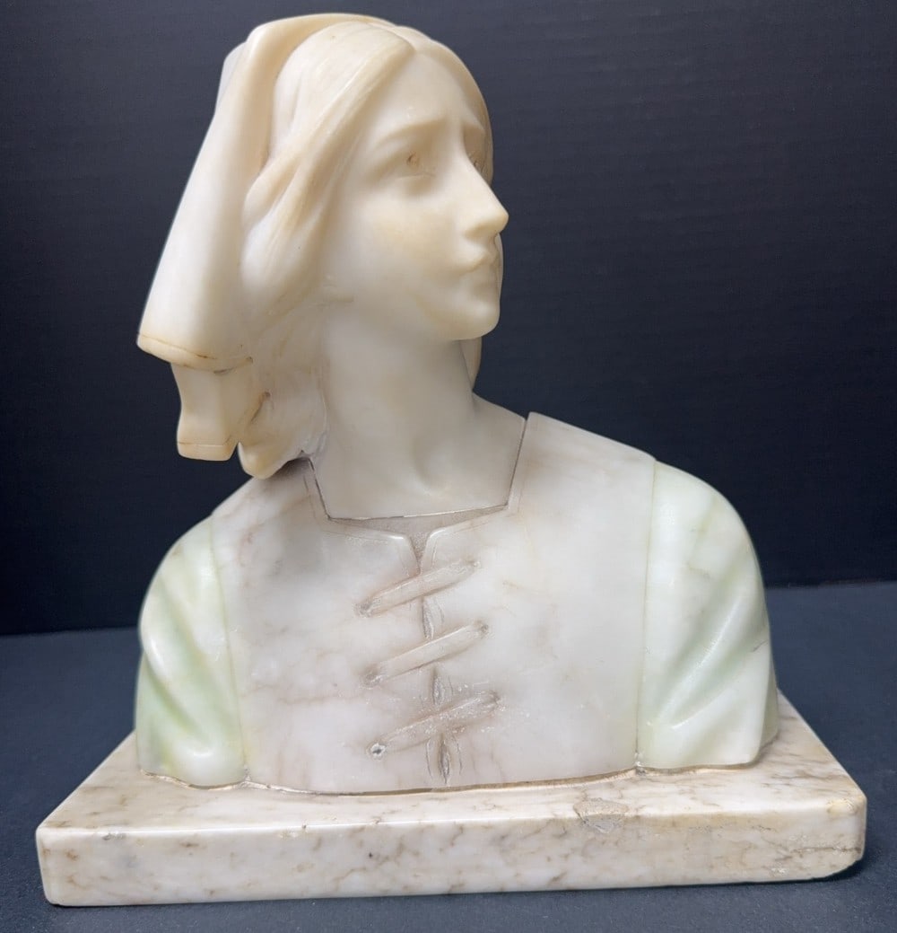 Antique Italian Marble Bust Of Joan Of Arc (1 of 6)