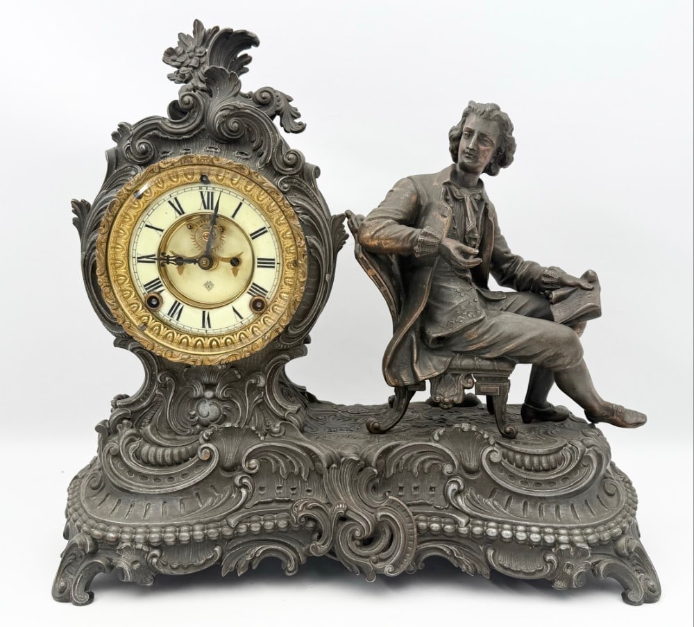 Antique Ansonia "Composer" Figural Mantel Clock (1 of 9)
