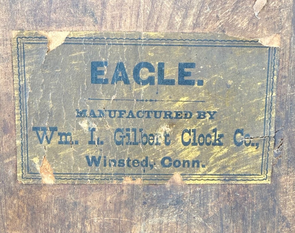 Antique Gilbert Eagle Gingerbread Kitchen Mantle Clock - 8