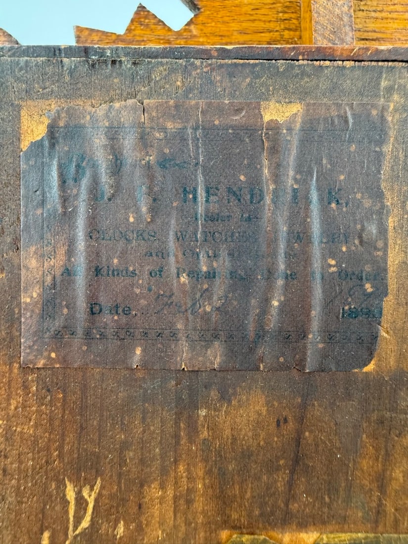 Antique Gilbert Eagle Gingerbread Kitchen Mantle Clock - 9