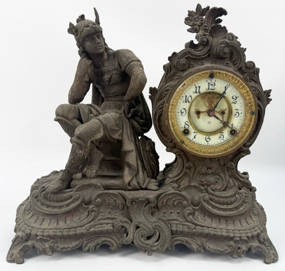 Antique Ansonia "Mercury" Figural Mantel Clock (1 of 10)