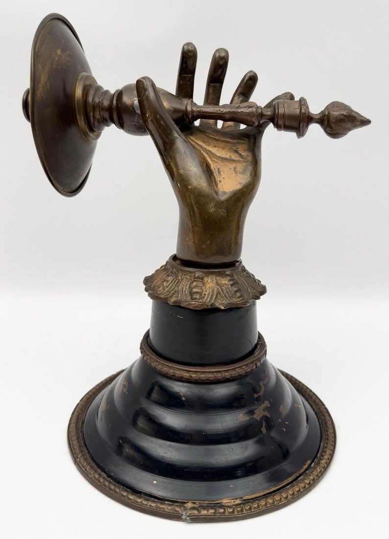 Antique Bronze Hand Wall Mount Candle Sconce (1 of 6)