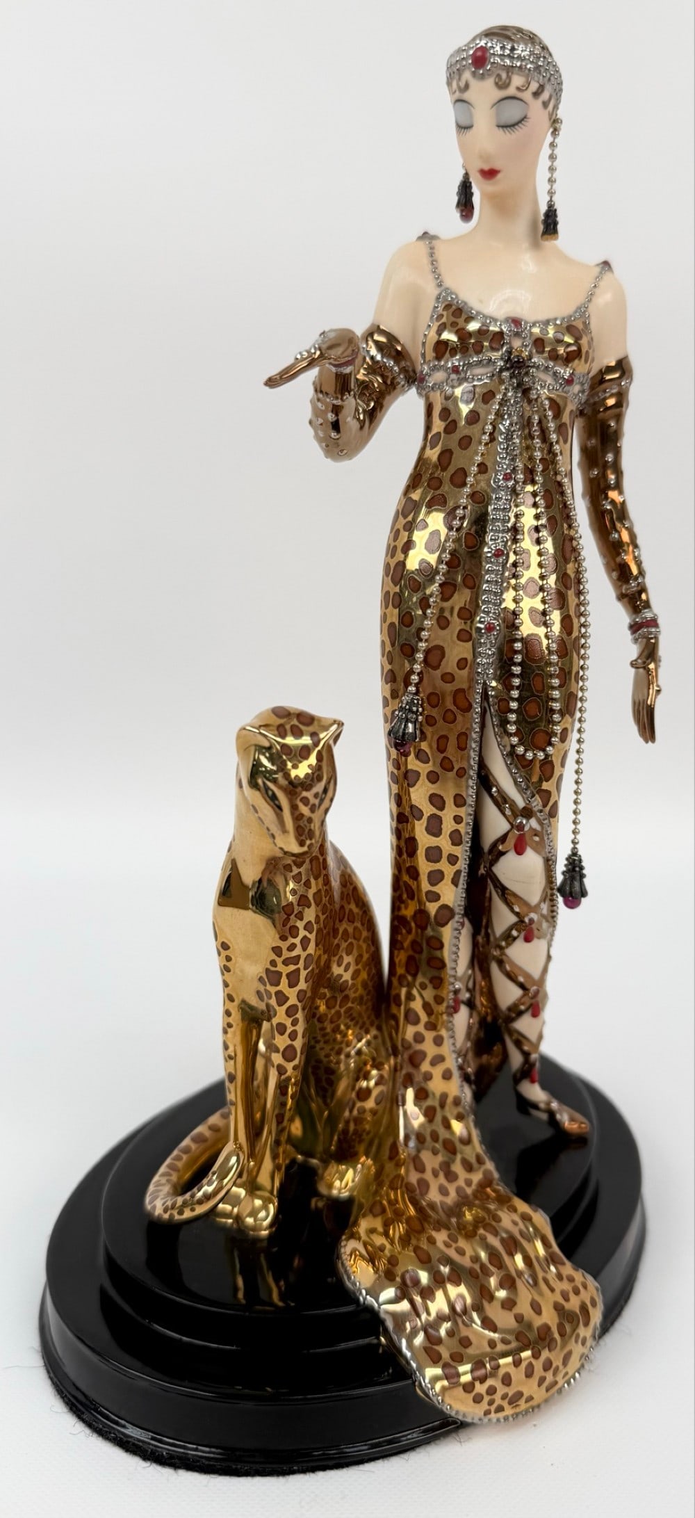 Franklin Mint House Of Erte "Ocelot" Limited Edition Figurine (1 of 7)