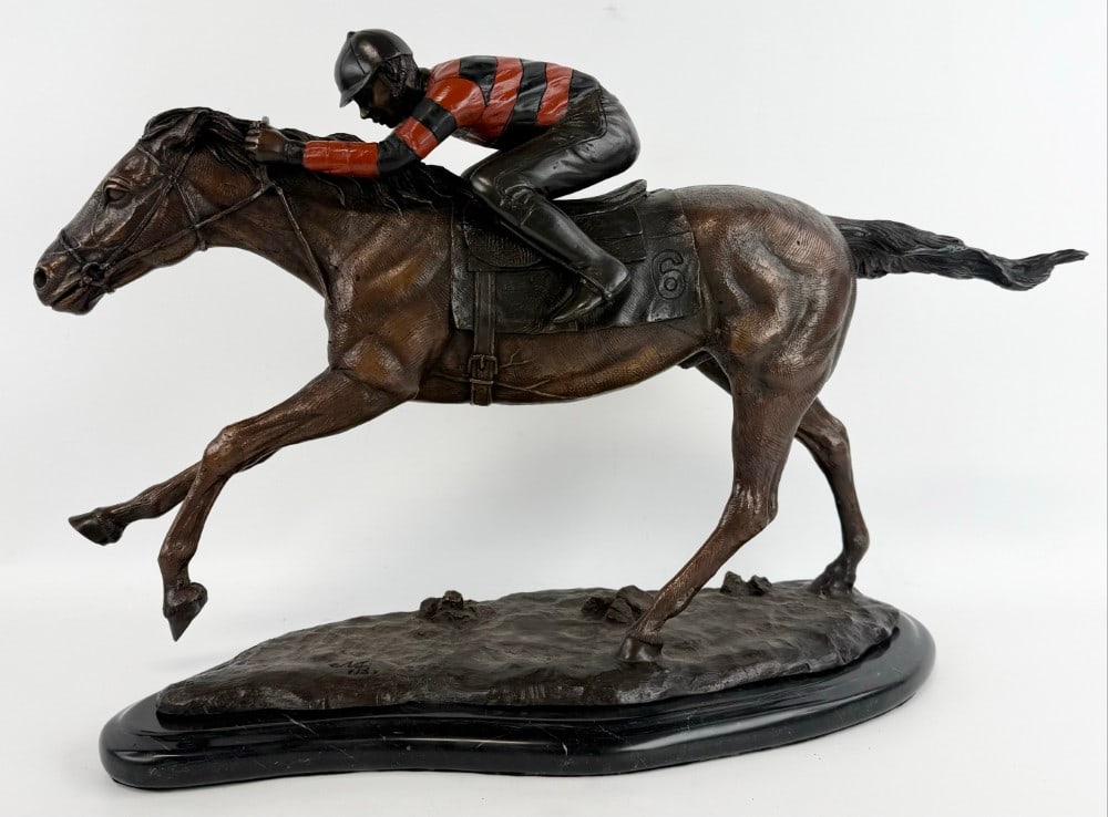 Race Horse & Jockey Bronze Sculpture (1 of 4)