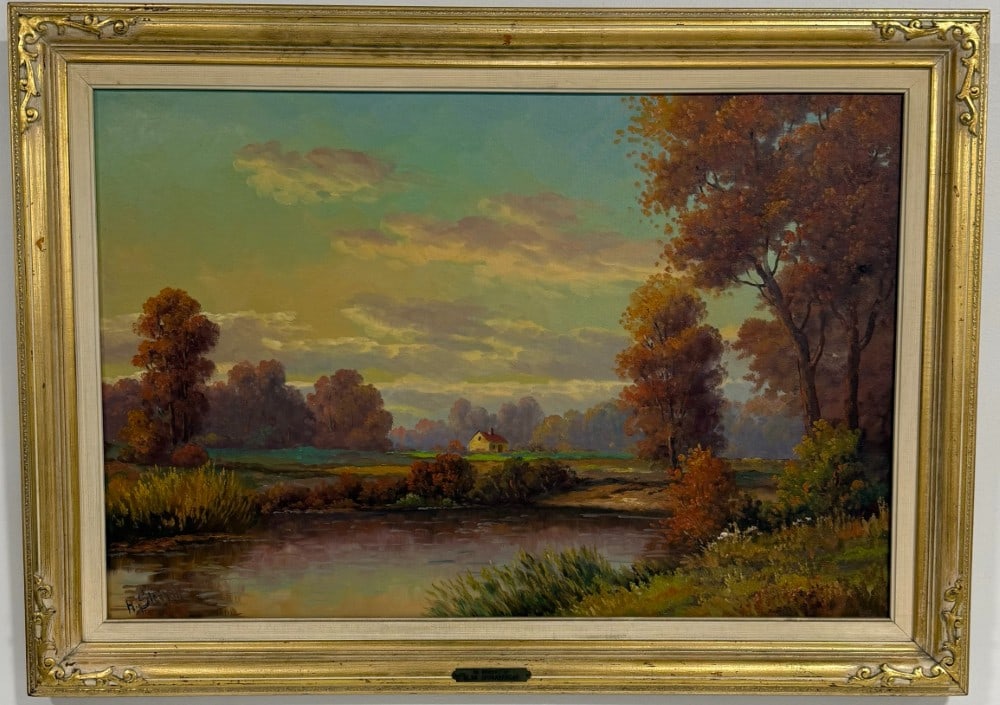 H. Stetson Fall Landscape Oil On Canvas Painting (1 of 5)