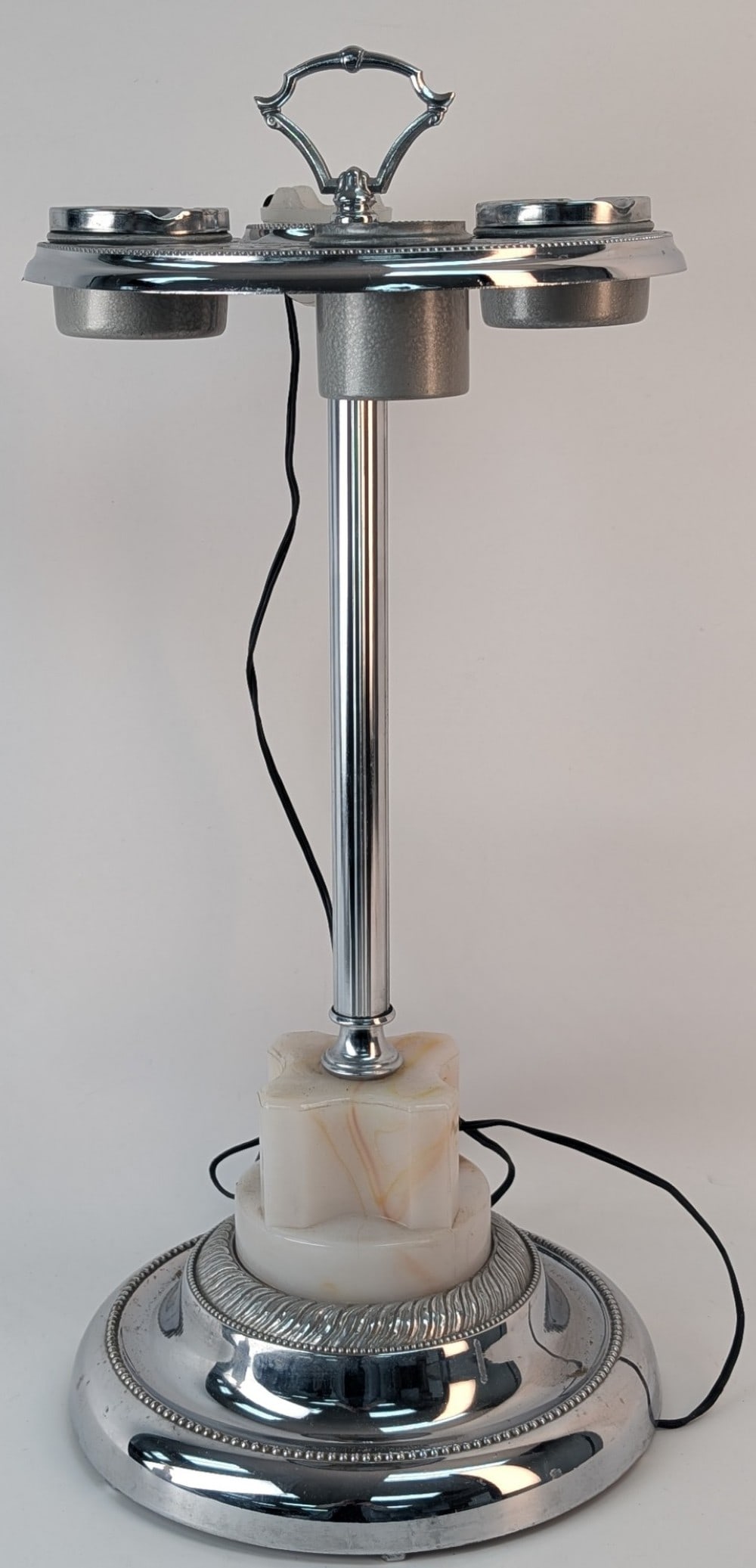 Vintage Art Deco Chrome Lighted Smoke Stand (1 of 6)