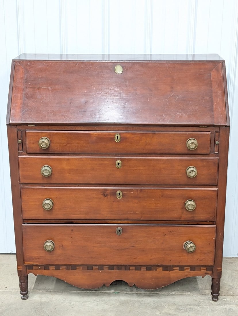 Antique Hepplewhite Cherry Slant Front Desk (1 of 14)