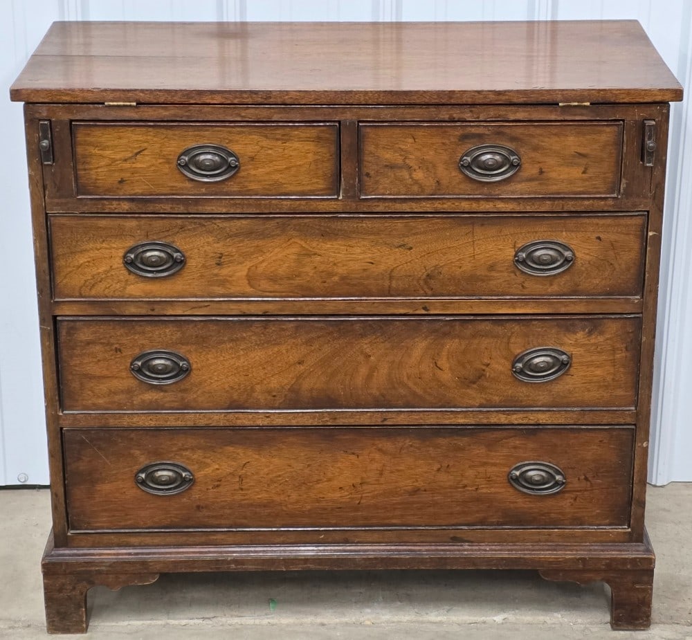Antique Mahogany Five-Drawer Bachelor's Chest (1 of 7)