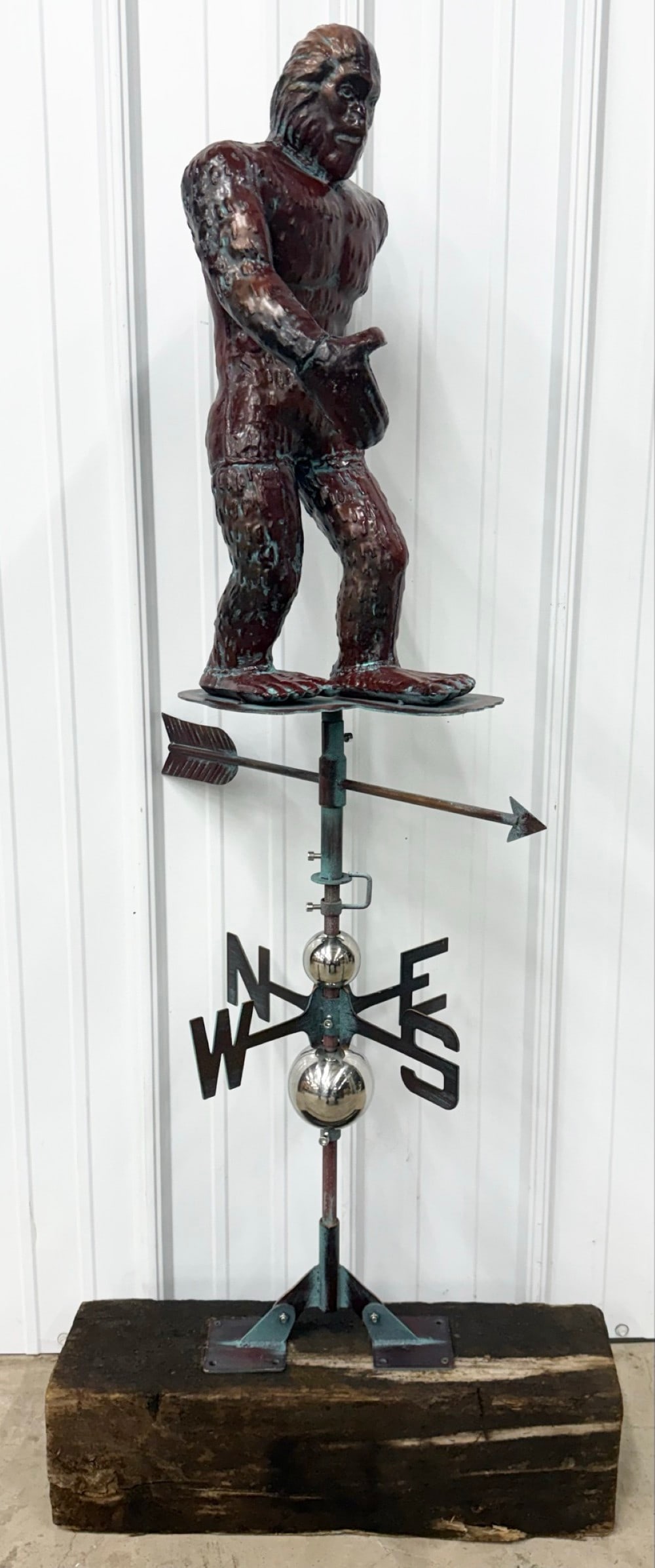 Copper Finish "Bigfoot" Three Dimensional Figural Weathervane (1 of 6)