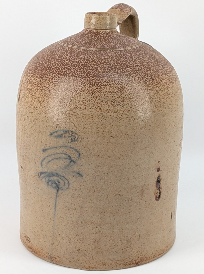 Antique Three Gallon Salt Glaze Stoneware Jug With Cobalt Bee Stinger (1 of 6)
