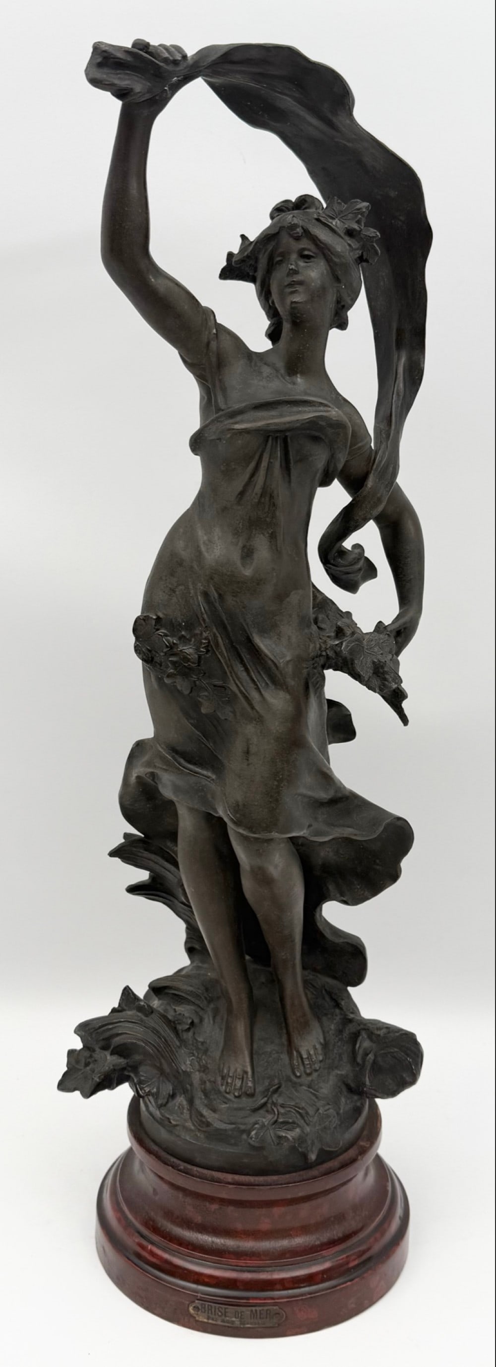 Antique Auguste Moreau "Brise De Mer" Spelter Sculpture (1 of 7)