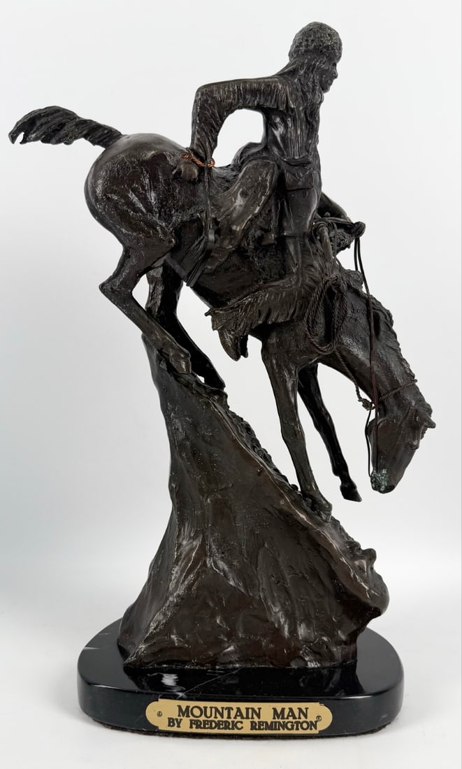 After Frederic Remington "Mountain Man" Bronze Sculpture (1 of 7)