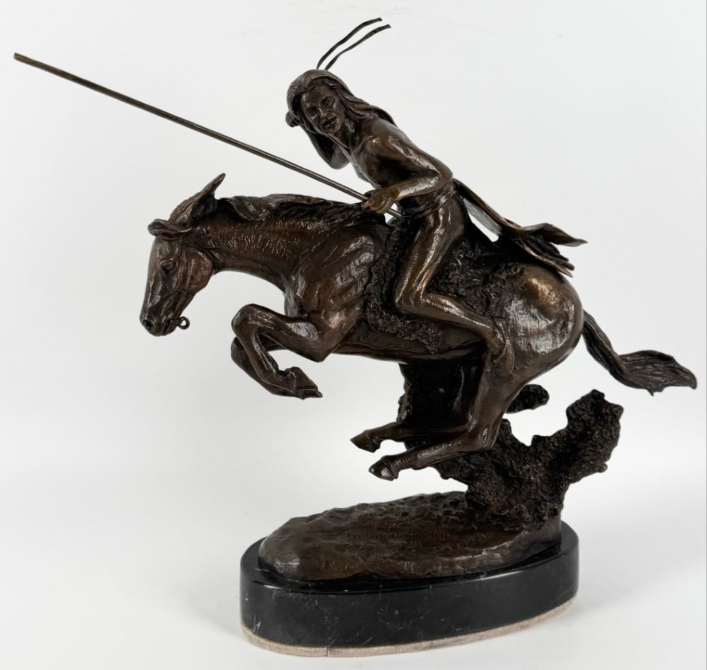 After Frederic Remington "The Cheyenne" Bronze Sculpture (1 of 5)