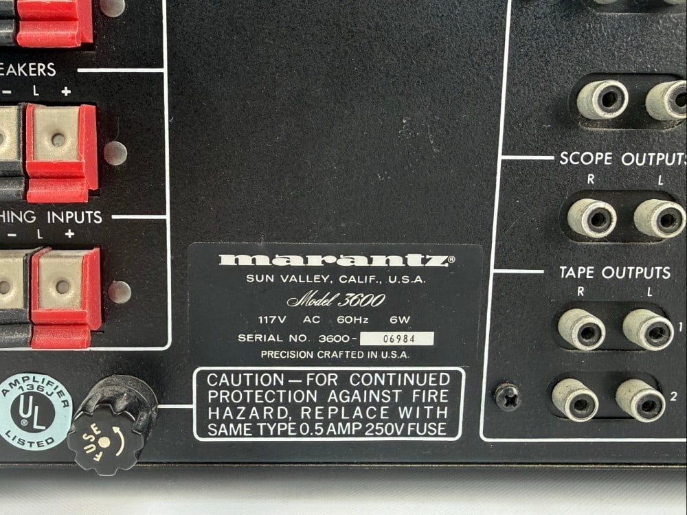 Marantz Model 3600 Solid State Preamplifier - 7
