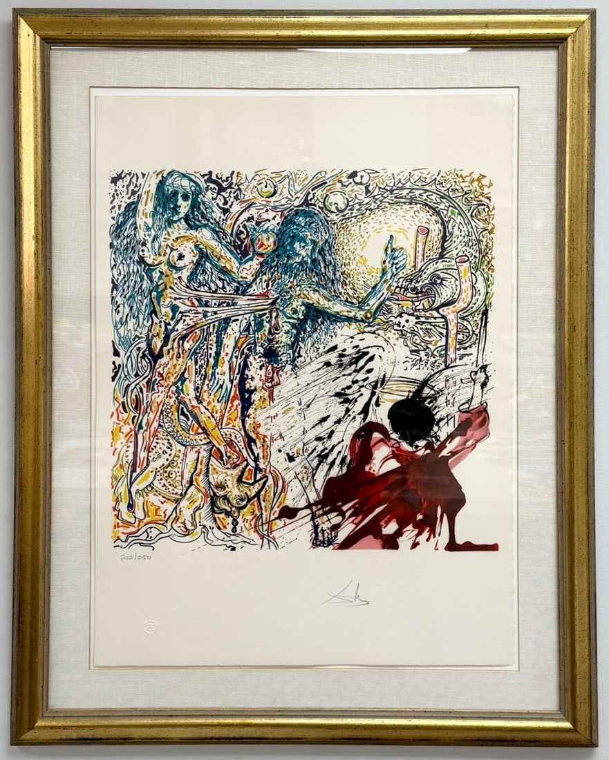 Salvador Dali "Paradise Lost" Signed & Numbered Limited Edition Lithograph: Framed and signed limited edition lithograph by listed artist Salvador Dali (1904-1989). The lithograph is titled "Paradise Lost" and is pencil signed in the lower right. Number 202 of only 250 produc