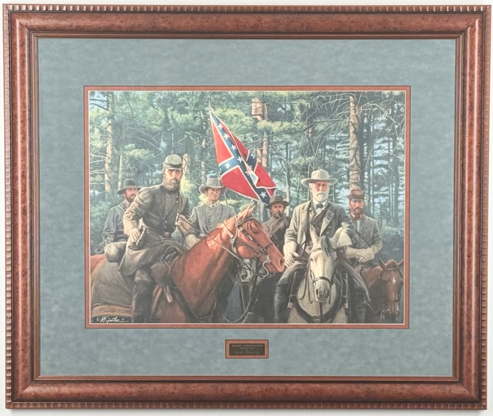 Morton Kunstler "Model Partnership" Signed & Numbered Civil War Framed Print: Signed limited edition framed print by New York artist Morton Kunstler (1931-2015). The Civil War print is titled "Model Partnership" Winter of 1863.? The print is signed in the lower left and is numb