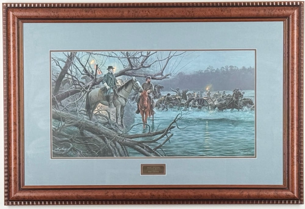 Morton Kunstler "Night Crossing" Signed & Numbered Civil War Framed Print (1 of 8)