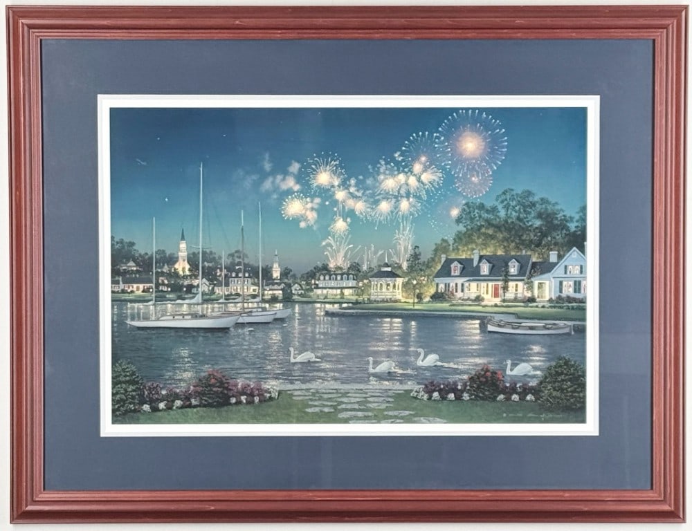 William S. Phillips "Rejoice" Signed & Numbered Framed Print: Signed limited edition framed print by Oregon / California artist William S. Phillips (Born 1945). The print is titled "Rejoice". It is signed in the lower right and is number 193 of 750 made. Comes w