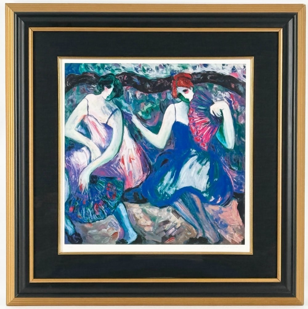 Barbara Wood "The Foyer" Signed & Numbered Framed Print: Signed limited edition framed print by Ohio / California artist Barbara Wood (20/21st Century). The print is titled "The Foyer". It is pencil signed in the lower right and is number 611 of 1250 made.