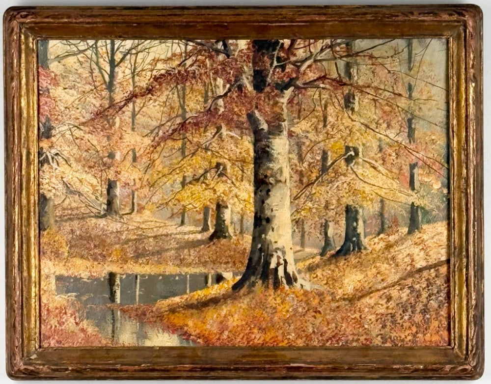 Walter Eyden "Brown County Fall Landscape" Oil In Board Painting (1 of 4)
