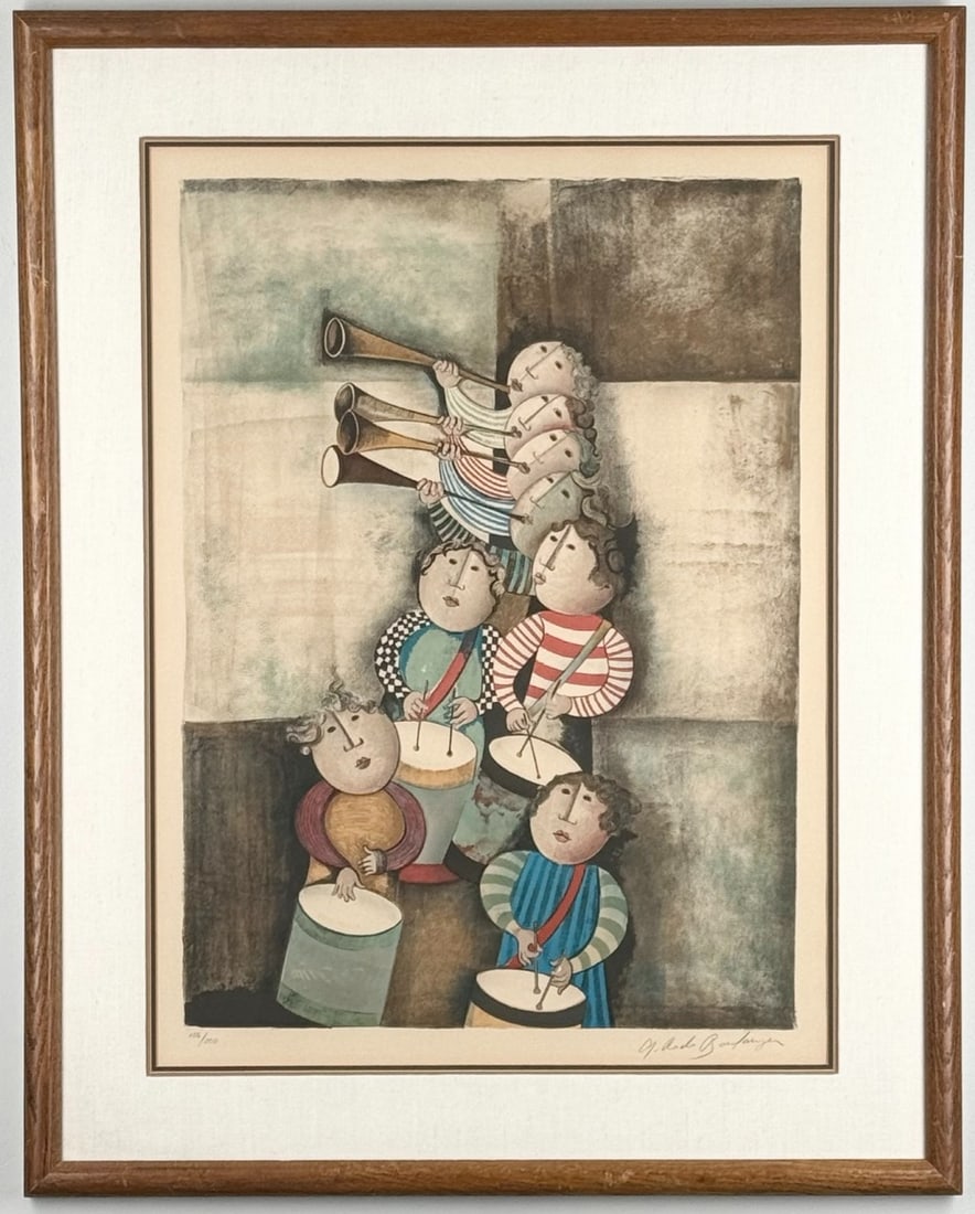 Graciela Rodo Boulanger Drums & Trumpet Signed & Numbered Lithograph (1 of 6)