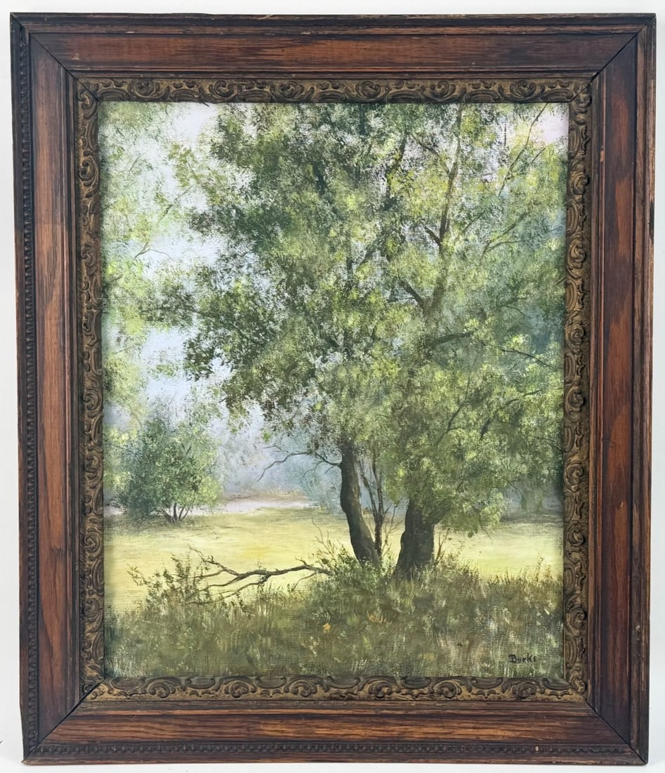 Burke "Summer Landscape" Oil On Canvas Painting (1 of 4)