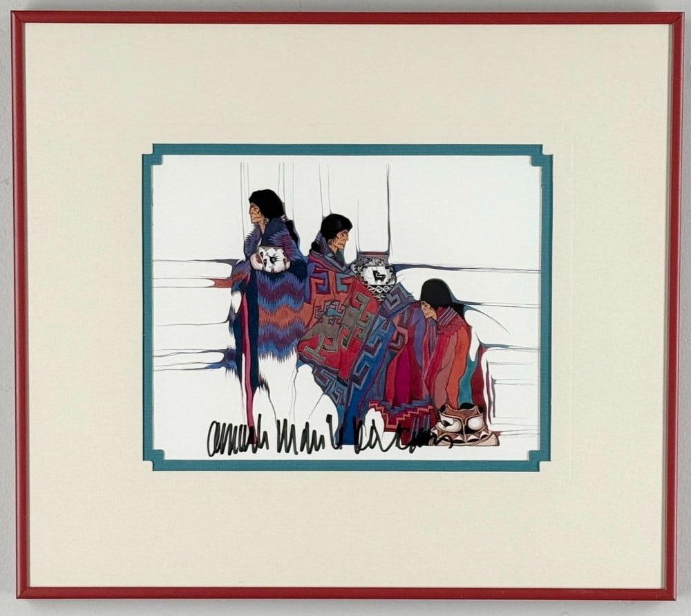 Amado Maurilio Pena "Native American Women With Pots" Signed Serigraph (1 of 4)