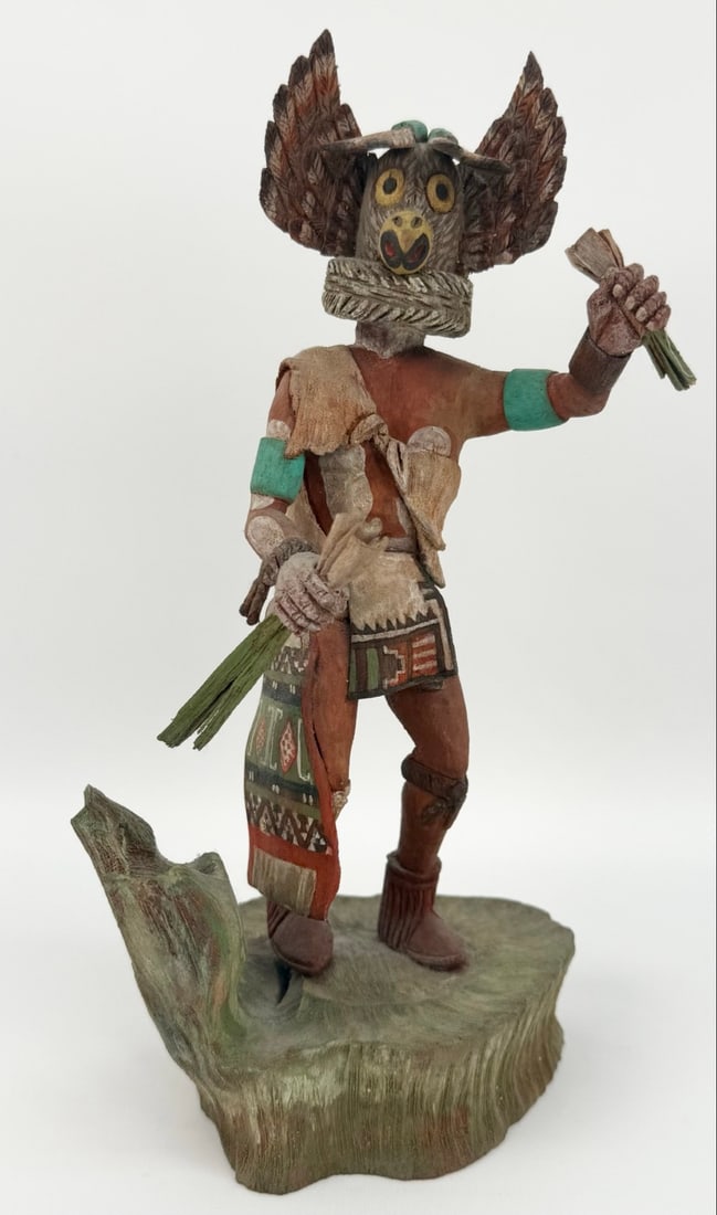 Signed Marcus Nahee "Hopi Owl" Hopi Kachina Doll (1 of 6)