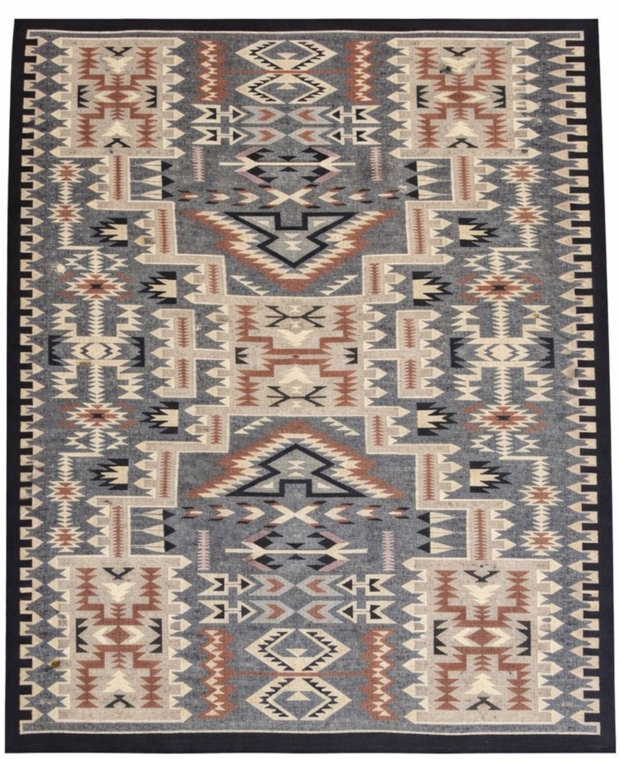 Crowpoint Rug Weavers Association Navajo 69" x 90" Woven Wool Rug (1 of 5)