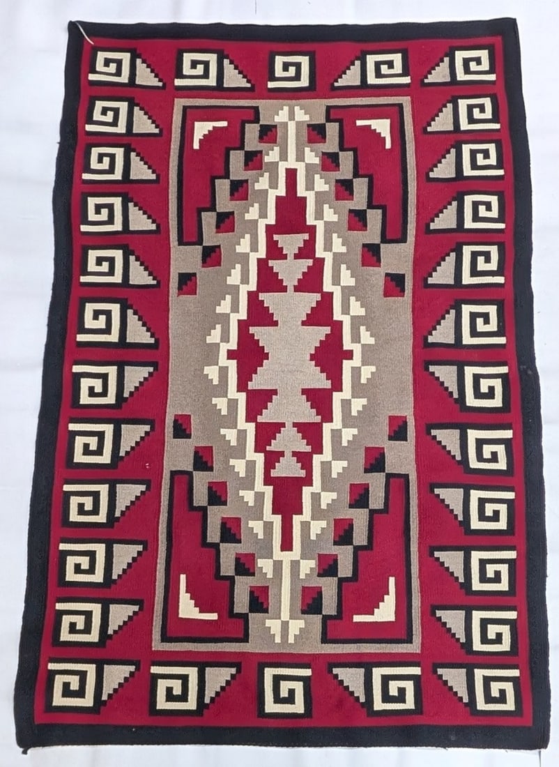 Native American Navajo 53" x 80" Woven Wool Rug (1 of 5)