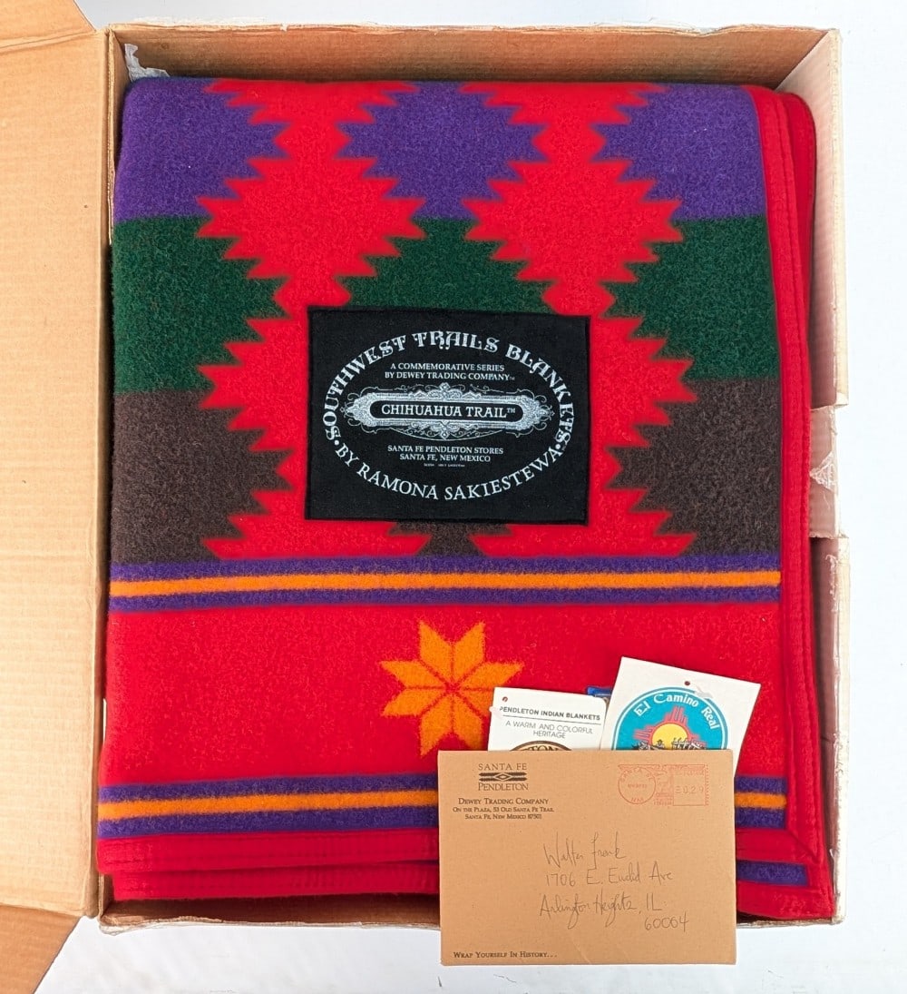 Santa Fe Pendleton "Chihuahua Trail" Southwest Trail Blanket By Ramona Sakiestewa NIB (1 of 10)