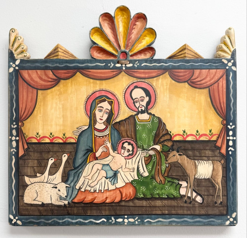 1996 The Holy Nativity Retablo By Artist Gustavo Victor Goler (1 of 4)