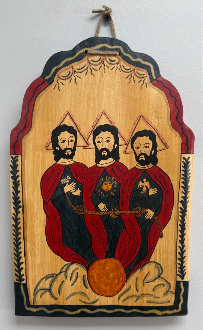 1996 The Holy Trinity Retablo By Artist Tim Lucero (1 of 4)
