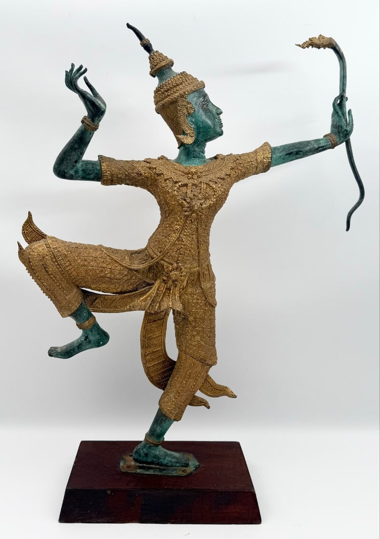 Vintage Thai Prince Rama Bronze Sculpture (1 of 5)