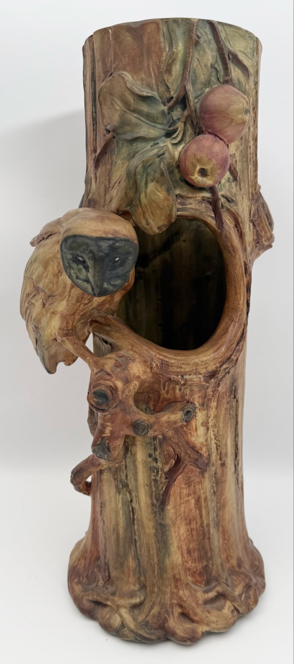 Large Weller "Woodcraft" Art Pottery Owl Vase (1 of 7)