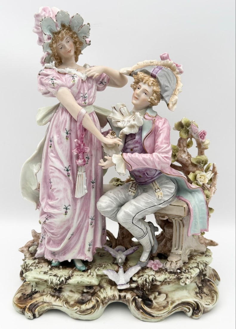 Vintage Meissen Style Porcelain Figure Of The Proposal (1 of 7)