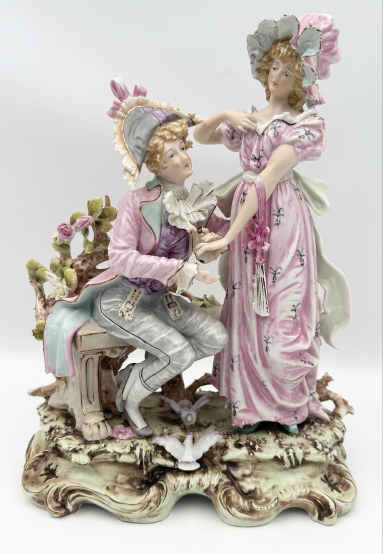 Vintage Meissen Style Porcelain Figure Of The Proposal (1 of 7)