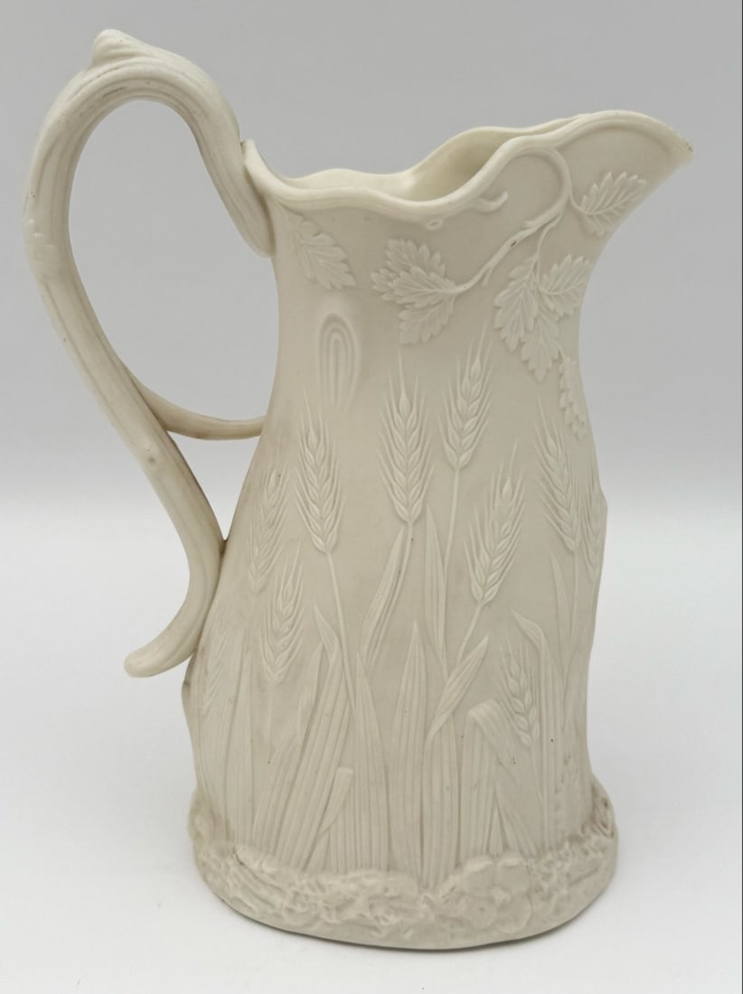 Circa 1851 Edward Walley "Ceres" Bisque Jug (1 of 6)