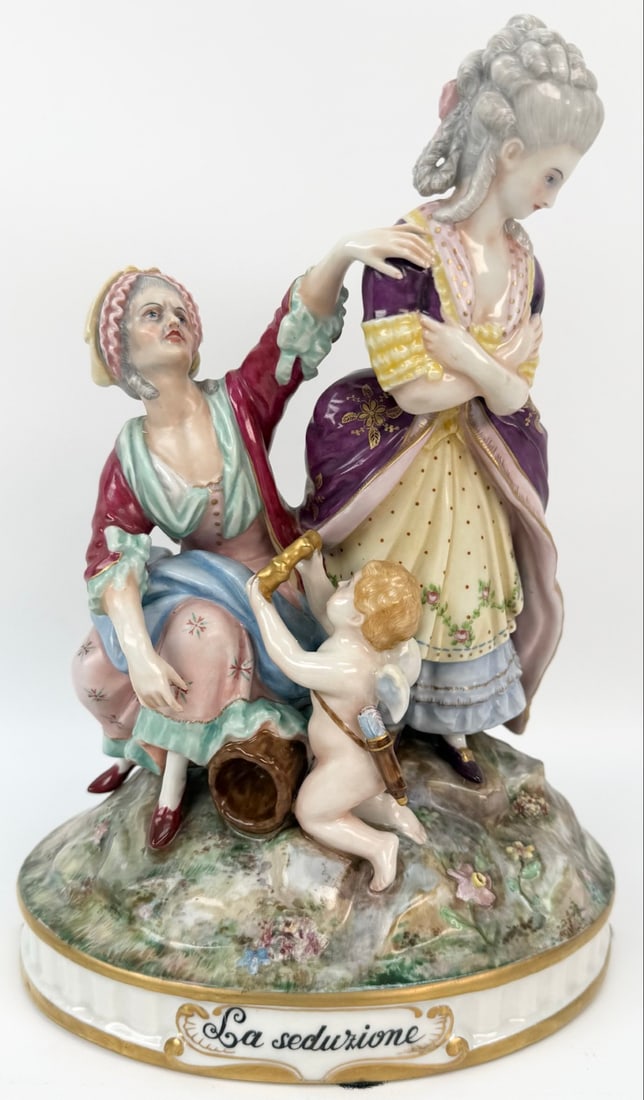Vintage Capodimonte "La Seduzione" Porcelain Group Figurine (1 of 7)