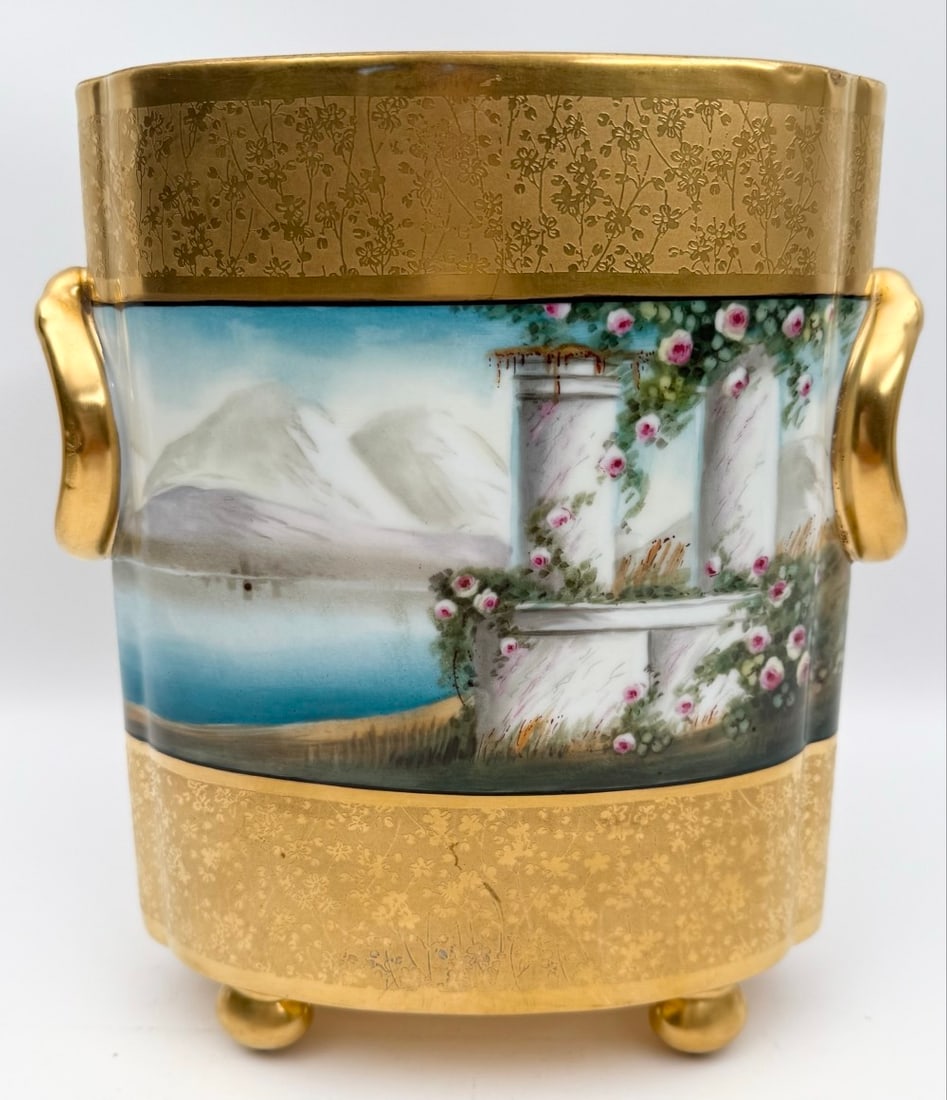 Antique Bavarian Porcelain Vase Decorated By Osborne Studio Chicago (1 of 8)