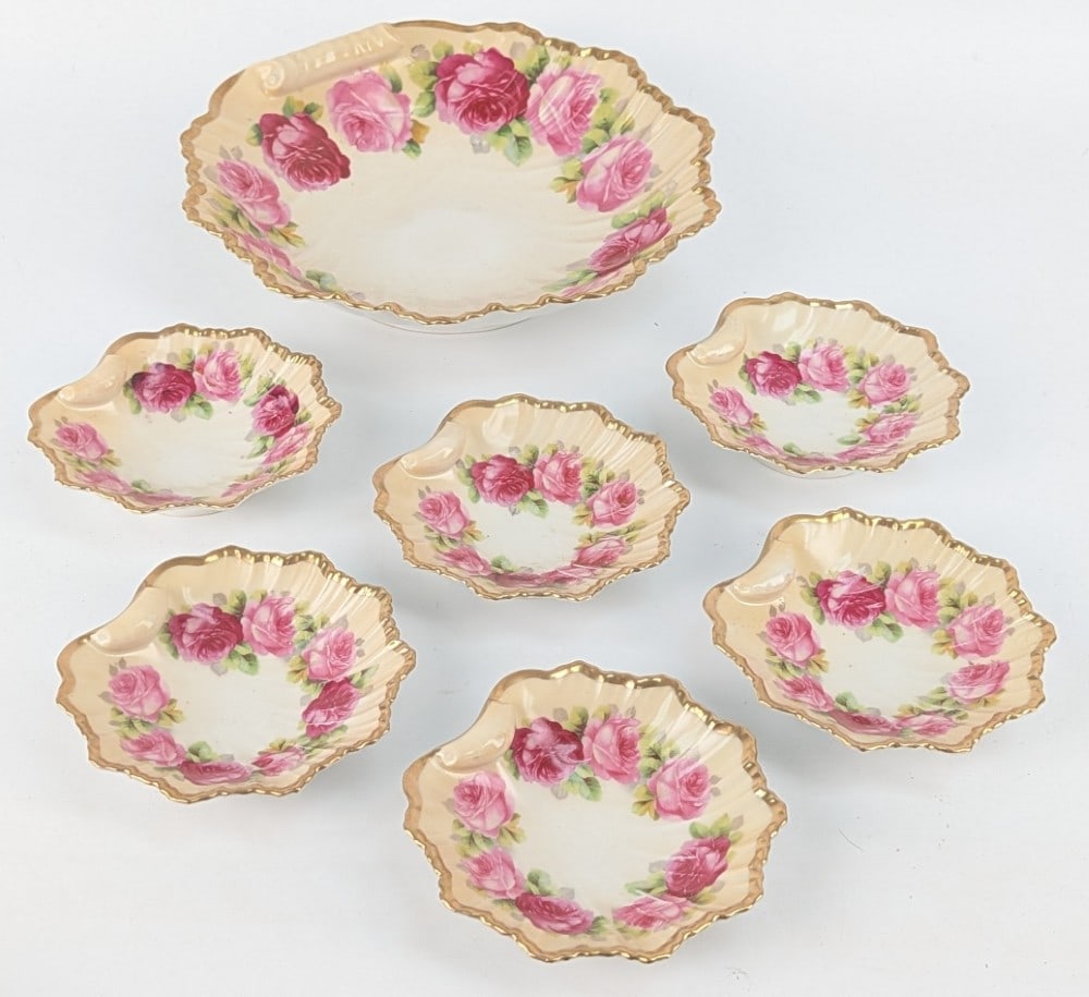 7 Piece Royal Rudolstadt Prussia Porcelain Berry Set (1 of 10)