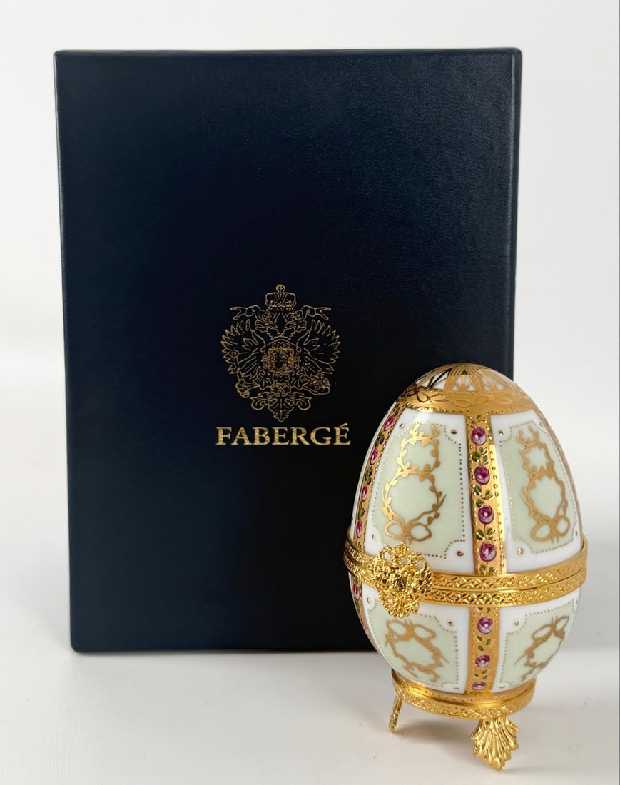 Limoges France Faberge Imperial Collection Love Doves Egg (1 of 8)