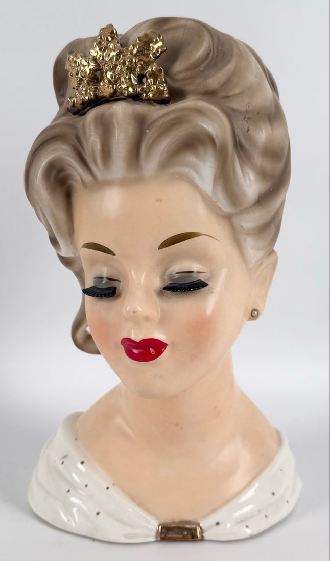 Large 1963 Inarco Japan "Lady" Head Vase #E-1068 (1 of 6)