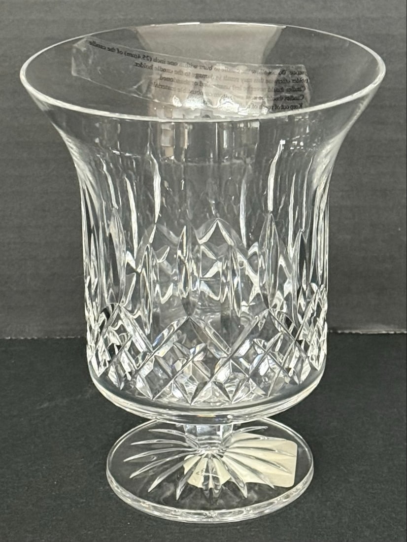 New In Box Waterford Lismore Footed Hurricane Lamp (1 of 4)
