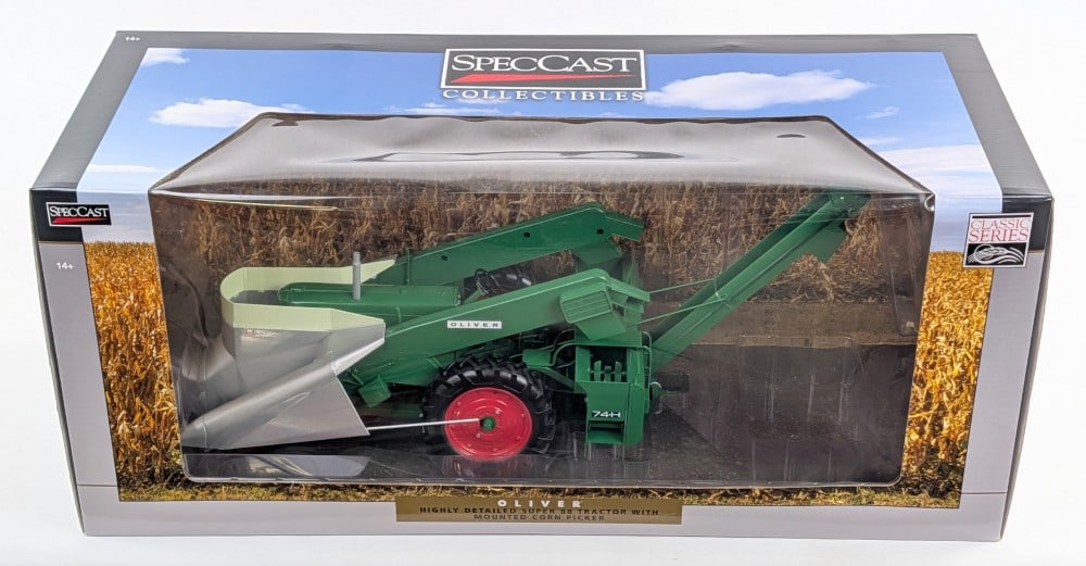 1/16 SpecCast Oliver Super 88 Tractor with Mounted Corn Picker (1 of 7)