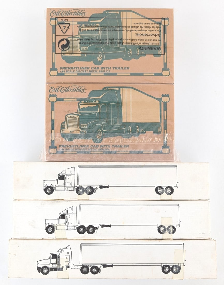 (5) 1/64 Ertl Semi Trucks with Trailers (1 of 6)