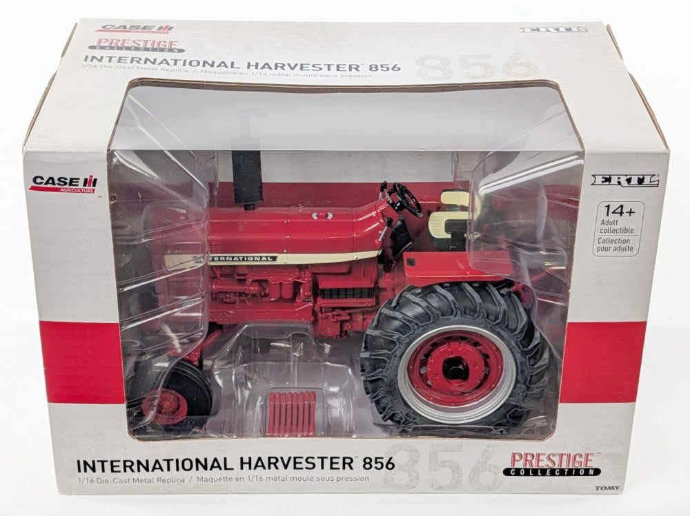 1/16 Ertl International Harvester 856 Tractor w/ Wide Front: 1/16 Ertl International Harvester 856 wide front tractor. Prestige Collection Series. Good condition new in the box.