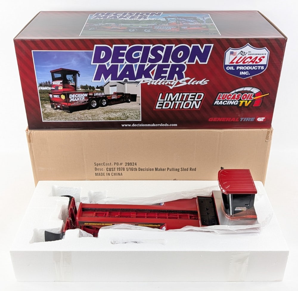 1/16 SpecCast Decision Maker Maroon Pulling Sled (1 of 9)