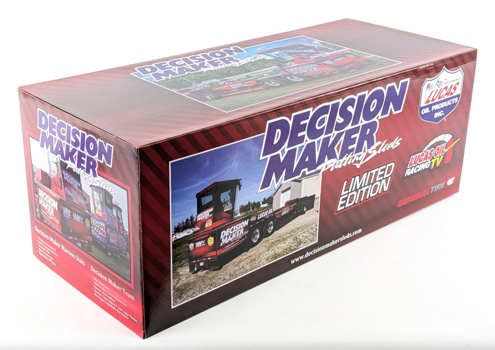1/16 SpecCast Decision Maker Maroon Pulling Sled - 6