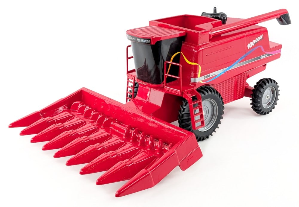 1/16 Scale Models Case IH 2366 100,000th Axial Flow Combine: 1/16 Scale Models Case IH 2366 combine with corn head. 100,00th Axial-Flow combine edition. The combine is in good condition with some dust and light wear from display.